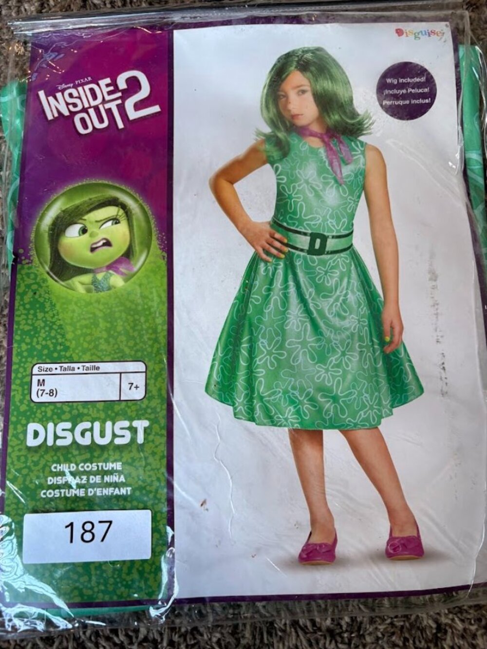 Disney Pixar Inside Out 2 Disguest Child size Medium 7-8
